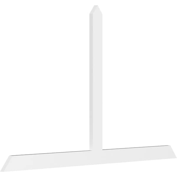Ekena Millwork Portland Architectural Grade PVC Gable Bracket, 108"W x 67 1/2"H x 2"D x 6"F, 15/12 Pitch GBP108X68X0206POR00 - main